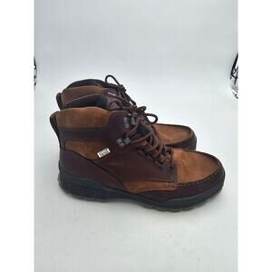 Ecco TRACK 25 HIGH Lace Up Bison Leather Waterproof Gore Tex Comfort Boots Sz 12